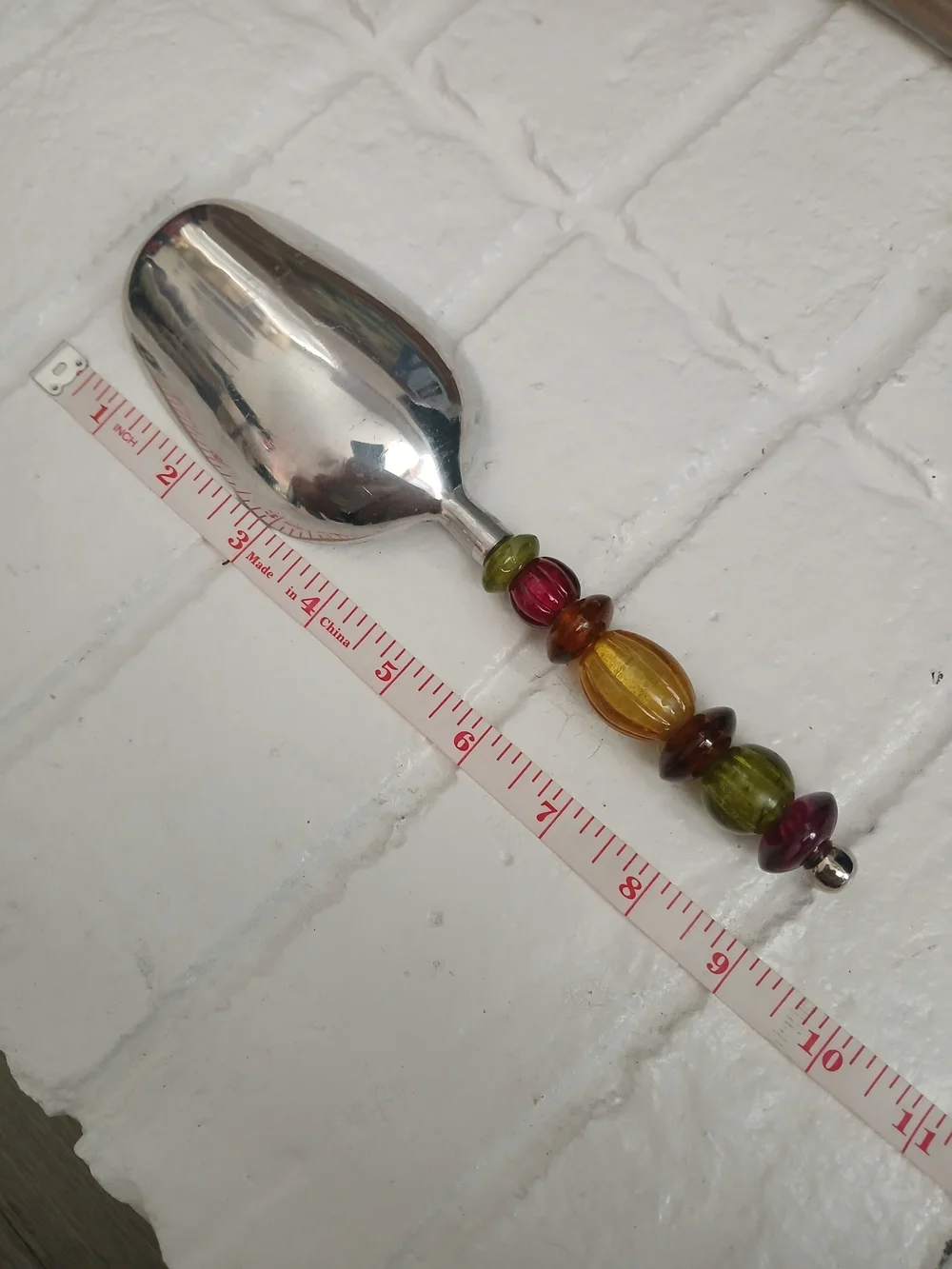 Vintage‎ Pier 1 Imports Ice-Cream Scoop  Multi-Colored Jeweled Handle
